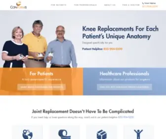 Conformis.com(Customized Partial & Total Knee Replacements) Screenshot