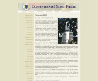 Confraternite.fr(Site de la Confraternité Saint Pierre) Screenshot