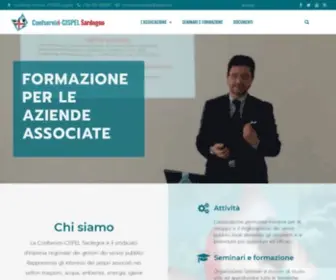 Confservizisardegna.com(Associazione regionale dei soggetti gestori dei servizi pubblici) Screenshot