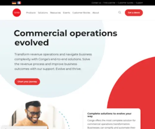 Congacontracts.com(Crushing revenue lifecycle complexity) Screenshot