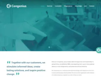 Congenius.ch(Medical Device Consulting in Switzerland from Congenius) Screenshot