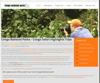 Congonationalparks.com(Congo National Parks & Game Reserves) Screenshot