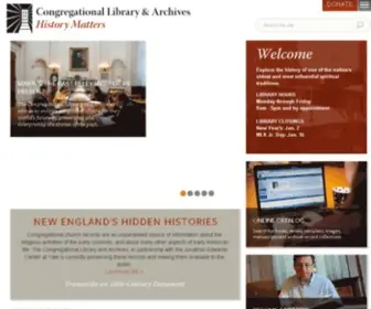 Congregationallibrary.org(Congregational Library & Archives) Screenshot