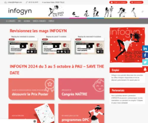 Congres-Infogyn.com(Infogyn) Screenshot