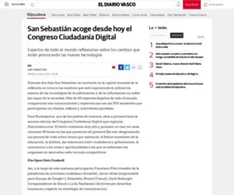 Congresociudadaniadigital.com(San Sebastián acoge desde hoy el Congreso Ciudadanía Digital) Screenshot