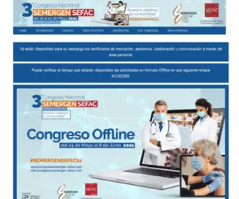 Congresosemergen-Sefac.com(3ER CONGRESO NACIONAL MEDICO & FARMACEUTICO SEMERGEN) Screenshot