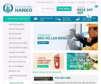 Congtybaoholaodong.com(Công ty Bảo hộ lao động HANKO) Screenshot