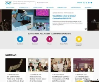 Conicet.gov.ar(Organismo dedicado a la promoción de la ciencia y la tecnología en la Argentina) Screenshot