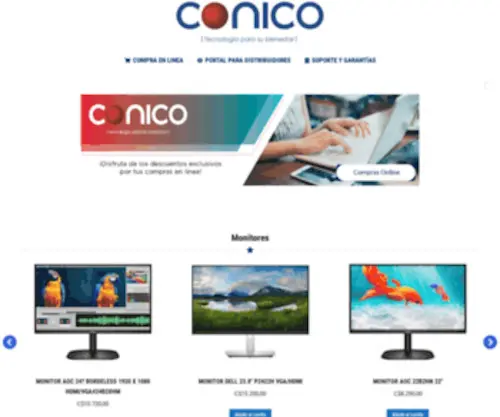 Conico.com.ni(TECNOLOGIA PARA SU BIENESTAR) Screenshot