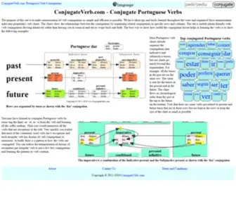 Conjugateverb.com(How to Conjugate 5000 Portuguese Verbs Highlighting the Verb Patterns) Screenshot