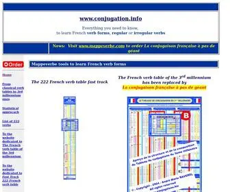 Conjugation.info(The third millenium tools to learn French verb forms) Screenshot