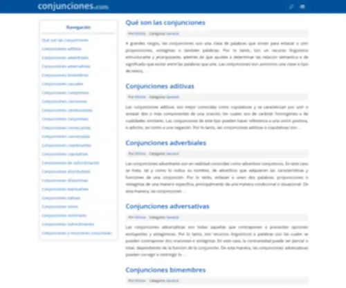 Conjunciones.com(Conjunciones) Screenshot