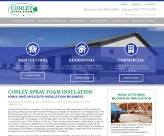 Conleysprayfoam.com(Conley Spray Foam Insulation in Iowa and Missouri) Screenshot