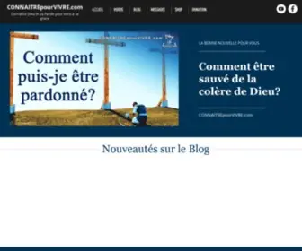 Connaitrepourvivre.com(Site chrétien d'enseignements bibliques) Screenshot