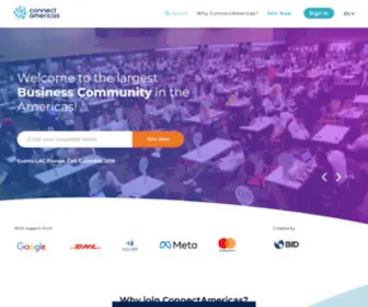 Connectamericas.com(Community for Businesses in Latin America and the Caribbean) Screenshot