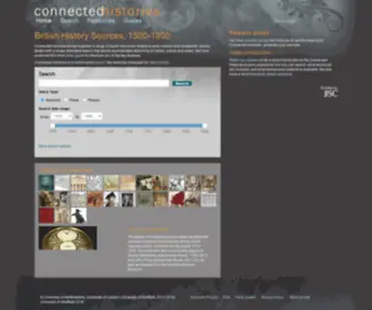 Connectedhistories.org(Connected Histories) Screenshot