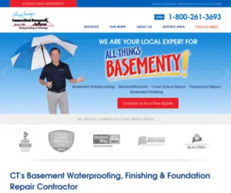 Connecticutbasementsystems.com(Basement Waterproofing in CT) Screenshot