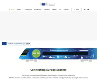 Connectingeuropeexpress.eu(TEN-T Meets the European Year of Rail) Screenshot