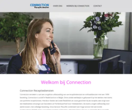 Connectionbv.nl(Receptiediensten uitbesteden aan Connection Receptiediensten) Screenshot