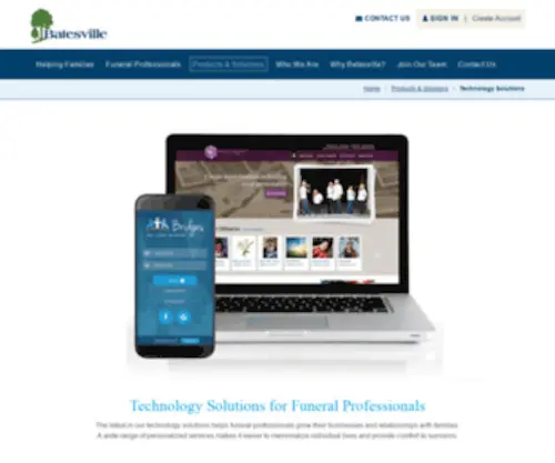 Connectivitysuite.com(Technology Solutions for Funeral Professionals) Screenshot