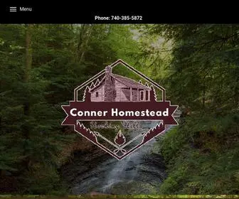 Connerhomesteadhockinghills.com(Conner Homestead Lodge and Cabin) Screenshot