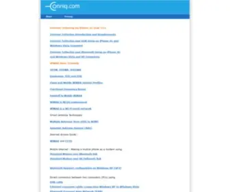 Conniq.com(A Beginner's Guide to Connectivity and Networking) Screenshot