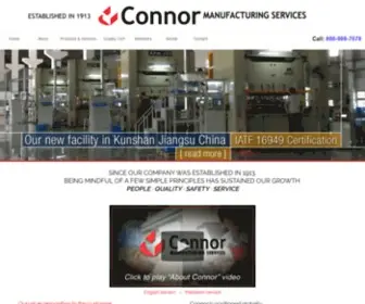 Connorms.com(Connor Manufacturing) Screenshot