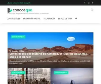 Conoceque.com(Blog sobre curiosidades y conocimiento general) Screenshot