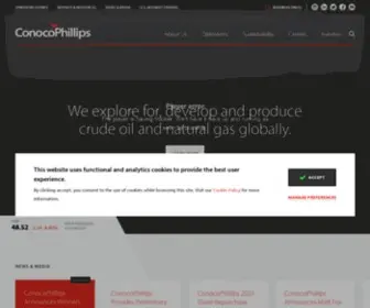 Conocophillips.com(Independent exploration and production company) Screenshot