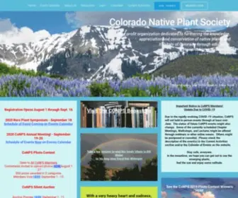 Conps.org(Colorado Native Plant Society) Screenshot