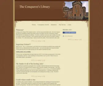 Conquerorslibrary.com(The Conqueror's Library) Screenshot