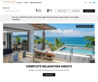 Conradhotels.com(Luxury Hotels & Resorts by Conrad) Screenshot