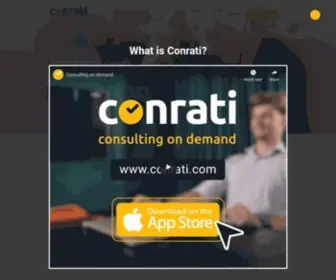 Conrati.com(Conrati is a B2B and B2C marketplace for consulting on demand. Join the fast) Screenshot
