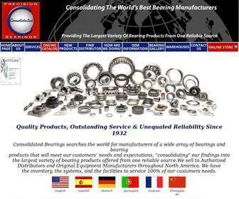 Consbrgs.com(Importer and Authorized Distributor of Precision Bearings and Related Products) Screenshot