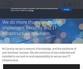 Conscia.com(Responsible for Europe's most complex IT infrastructures) Screenshot