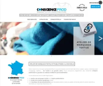 Conscienceprod.fr(Marquage textiles & objets publicitaires) Screenshot