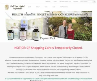 Consciousplanet.net(Fueling Your Highest Performance) Screenshot