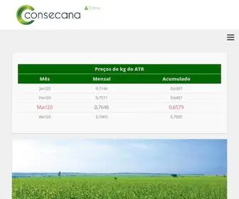 Consecana.com.br(Conselho de Produtores de Cana) Screenshot