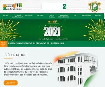Conseil-Constitutionnel.ci(Bienvenue sur Conseil Constitutionnel) Screenshot