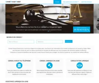 Conseilavocatgratuit.com(Assistance et conseil jurique en ligne) Screenshot