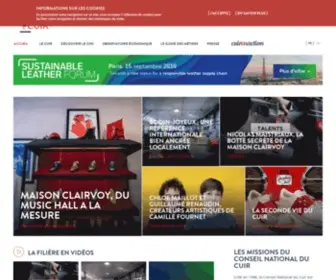 Conseilnationalducuir.org(Site officiel de la filière cuir) Screenshot