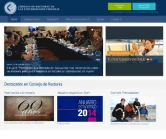 Consejoderectores.cl(Consejo de Rectores de las Universidades Chilenas) Screenshot