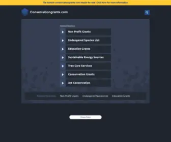 Conservationgrants.com(Cyber-Sierra's Conservation Grants Center) Screenshot