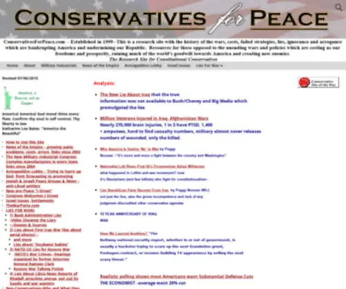 Conservativesforpeace.com(Conservativesforpeace) Screenshot