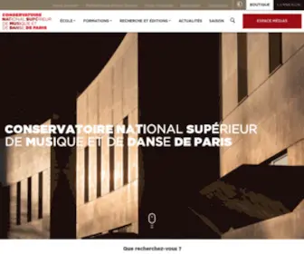 Conservatoiredeparis.fr(Conservatoire) Screenshot
