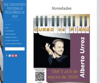 Conservatoriomanueldefalla.es(Novedades) Screenshot