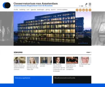 Conservatoriumvanamsterdam.nl(Het Conservatorium van Amsterdam (CvA)) Screenshot