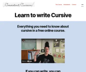 Consistentcursive.com(Learn to write Cursive) Screenshot