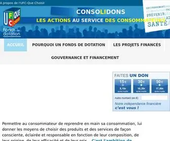 Consolidons.org(Fonds de dotation UFC) Screenshot