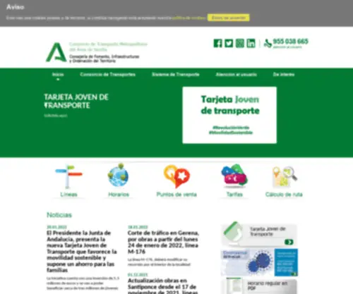 Consorciotransportes-Sevilla.com(Consorcio) Screenshot